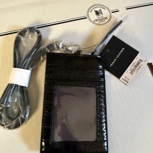 Simply Vera Black Lanyard card case.